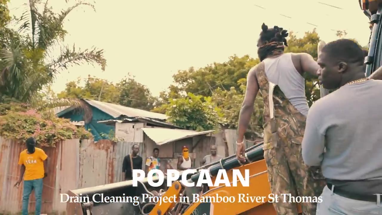 Popcaan Drain Cleaning Project Bamboo River St Thomas #1facexpression